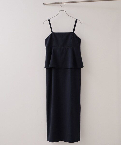 VIS（ビス）の「【WEB限定】美easyコンフォートツイルペプラム切替キャミワンピース/イージーケア・UVケア（ワンピース・レディース・グレー/ベージュ/ネイビー・F）」の13枚目の写真