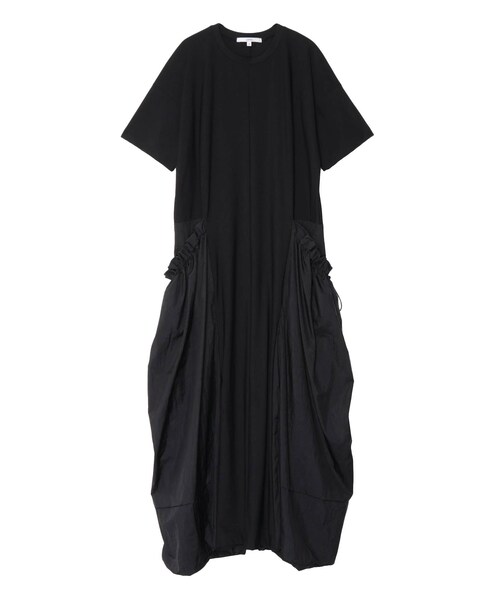 UN3D. SIDE GATHER BELTED OP ミックス