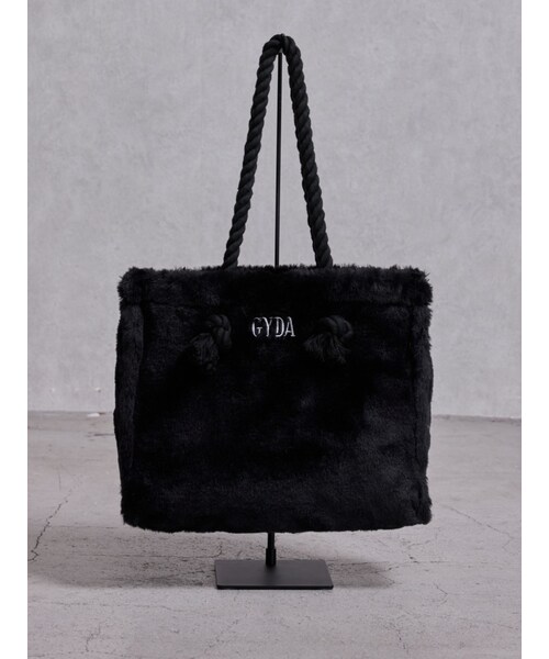 GYDA(ジェイダ)の「GYDAエコファーロープMトートBAG(トートバッグ・レディース・オフホワイト/ブラック/ミックス/ダークミックス・F)」の2枚目の写真