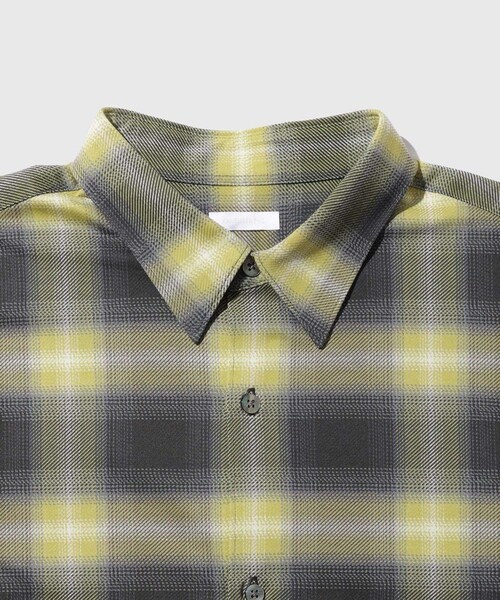 ADAM ET ROPE'（アダムエロペ）の「《別注》【KANEMASA PHIL. / カネマサ フィル】28G Ombre Check Modest Shirt（シャツ/ブラウス・メンズ・ブラック/ブルー系/イエロー・L/M）」の17枚目の写真