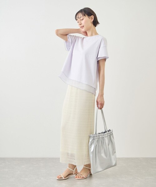 ROPE' PICNIC(ロペピクニック)の「レースアイラインプリーツスカート(スカート・レディース・ブラック/ホワイト/ブラウン・F)」の13枚目の写真
