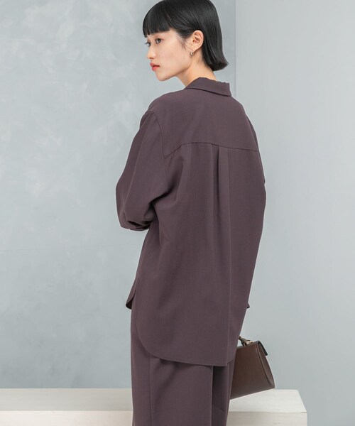 URBAN RESEARCH ROSSO（アーバンリサーチロッソ）の「イージーケアウーステッドシャツ（シャツ/ブラウス・レディース・BURGUNDY/NAVY・FREE）」の22枚目の写真