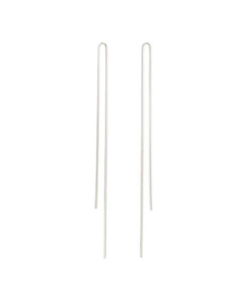 ADAM ET ROPE'（アダムエロペ）の「【SASKIA DIEZ（サスキア ディッツ）】FINE EARRINGS FRINGE CUBIC NO2（ピアス（両耳用）・レディース・シルバー・F）」の2枚目の写真
