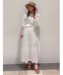 dazzlin | クロシェ切替マーメイドワンピース(ワンピース)