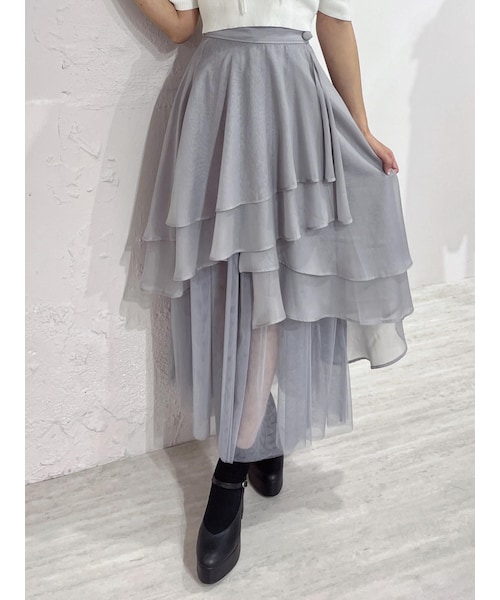 EATME（イートミー）の「ティアードラップチュールスカート（スカート・レディース・グレー/ブラック/ピンク/イエロー/グリーン/ミックス・S/M/F）」の19枚目の写真