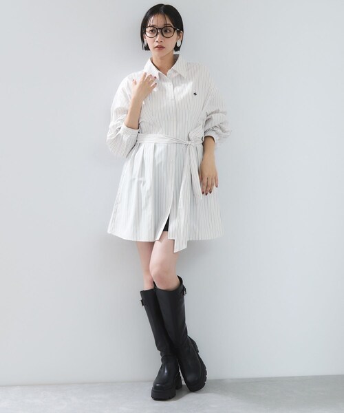 VIS（ビス）の「【POLO BCS】VIS別注ウエストタックフレアワンピース/WEB限定（ワンピース・レディース・ホワイト系/ベージュ/ブルー系・F）」の16枚目の写真