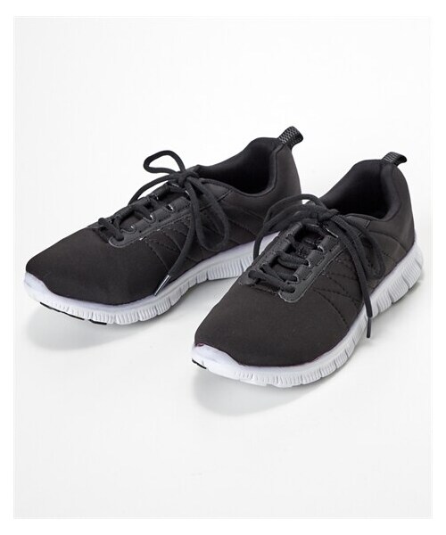 nissen（ニッセン）の「超軽量スポーティースニーカー（ワイズ３Ｅ）（スニーカー・メンズ・ネイビー×イエロー/グレー杢×ピンク/グレー杢×ホワイト/黒×ミントグリーン/黒×黒/白×白(白底)/サックス×ホワイト/黒(マットスムース)×白底/ホワイト(マットスムース)/ダスティピンク(マットスムース)/グレー(マットスムース)/黒×黒(黒底)/杢グレー×パープル(白底)/黒(マットスムース)・S=22.0~22.5cm/M=23.0~23.5cm/L=24.0~24.5cm/LL=25.0~25.5cm）」の4枚目の写真