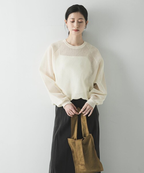 URBAN RESEARCH（アーバンリサーチ）の「リネン混スポンディッシュニット（ニット/セーター・レディース・IVORY/PINK/GRAY・Free）」の22枚目の写真