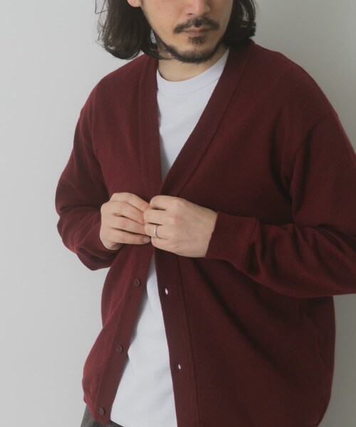 ITEMS URBANRESEARCH（アイテムズ アーバンリサーチ）の「SILK×WOOL MIXニットカーディガン（カーディガン/ボレロ・メンズ・BGD/NVY/BLK・M/L）」の22枚目の写真