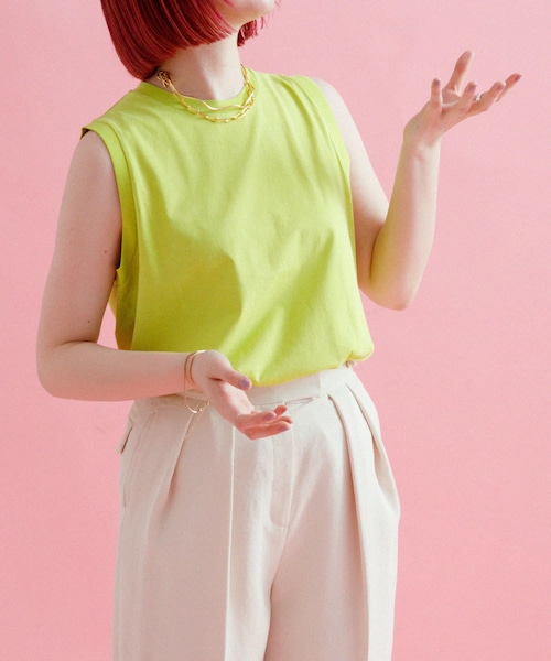 URBAN RESEARCH（アーバンリサーチ）の「『別注』ndx×URBS　EX Classic Nosleeve2（タンクトップ・レディース・VIOLET/C GREEN/CITRUS/ROCK DOVE/WHITE・S）」の5枚目の写真