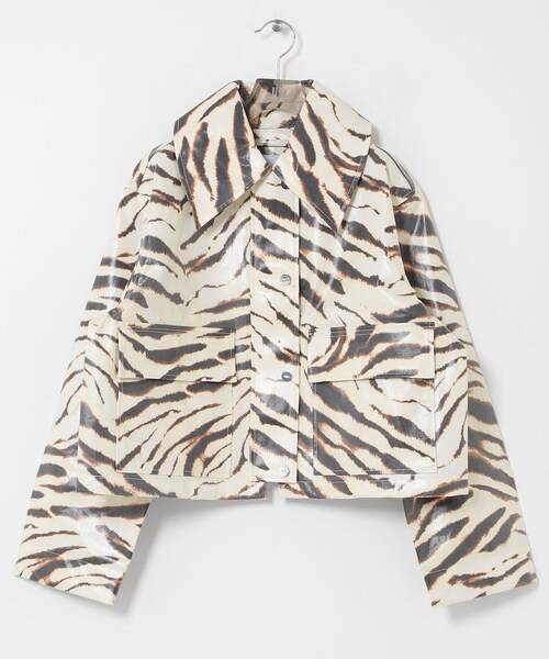 URBAN RESEARCH(アーバンリサーチ)の「GANNI PRINTED LAMINATED BARN JACKET(テーラードジャケット・レディース・EGRET135・XS/S)」の3枚目の写真