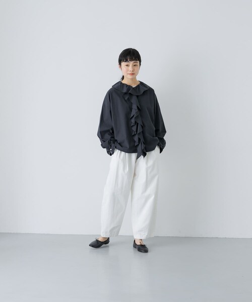 かぐれ（カグレ）の「コットンクロップドパンツ（その他パンツ・レディース・OFF/BEIGE/BLACK・Free）」の8枚目の写真