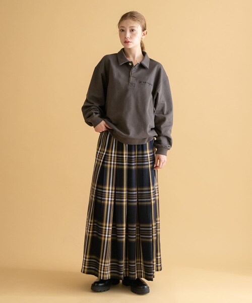 URBAN RESEARCH Sonny Label（アーバンリサーチサニーレーベル）の「GEM SPORTSWEAR　スウェットポロシャツ（スウェット・レディース・ブラウン/オートミール/チャコール・M/L）」の22枚目の写真