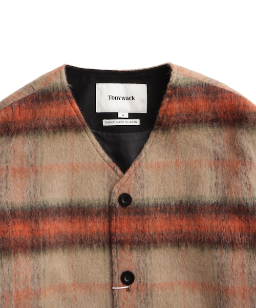 ADAM ET ROPE'（アダムエロペ）の「【TONY WACK/トニーワック】CHEK WOOL MOHAIR BLOUSON（その他アウター・メンズ・ベージュ/ネイビー・L/M）」の4枚目の写真