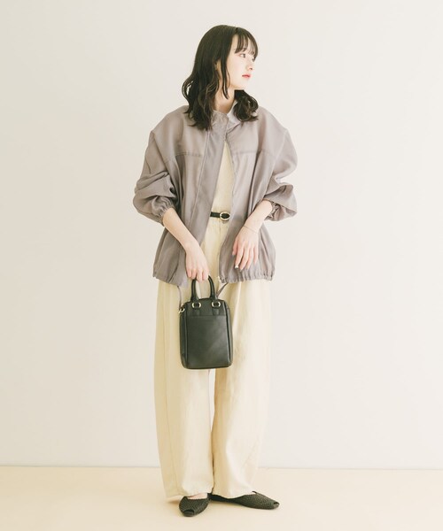ITEMS URBANRESEARCH(アイテムズ アーバンリサーチ)の「シアースタンドブルゾン(ブルゾン・レディース・MILK/BLU/GRY・Free)」の18枚目の写真
