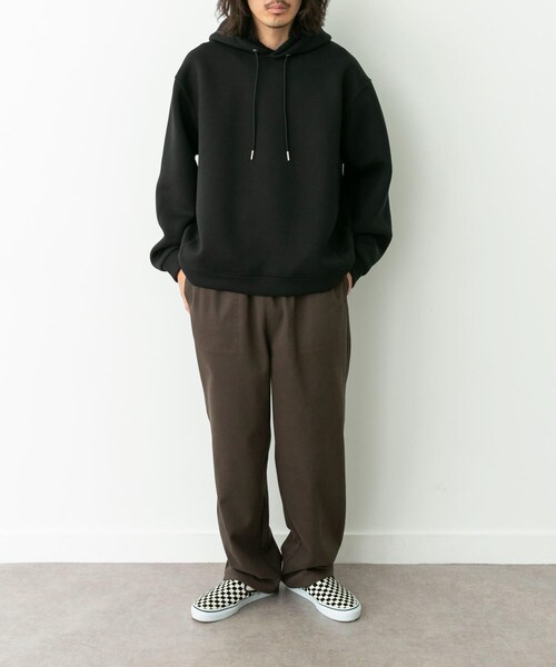 URBAN RESEARCH Sonny Label（アーバンリサーチサニーレーベル）の「ダンボールニットプルオーバーパーカー（パーカー・メンズ・アイスグレー/チャコール/ブラック/ブラウン・M/L/XL）」の9枚目の写真