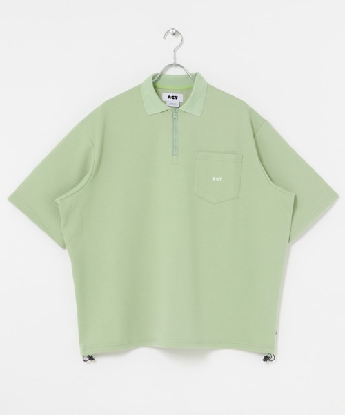 URBAN RESEARCH（アーバンリサーチ）の「Acy　ZIP THERMAL PULLOVER（Tシャツ/カットソー・メンズ・BLACK/L.GREEN・L/XL）」の2枚目の写真