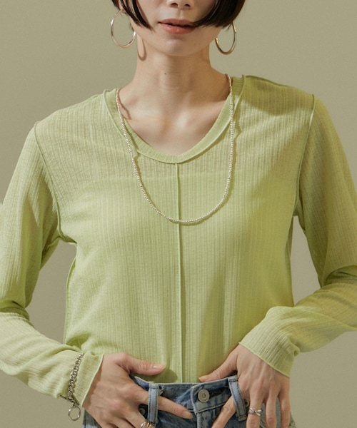 ADAM ET ROPE'（アダムエロペ）の「【J'aDoRe・店舗限定】【ERICKA NICOLAS BEGAY（エリッカニコラスビゲイ）】ナバホパールネックレス3mm/80cm（ネックレス・レディース・シルバー・F）」の8枚目の写真