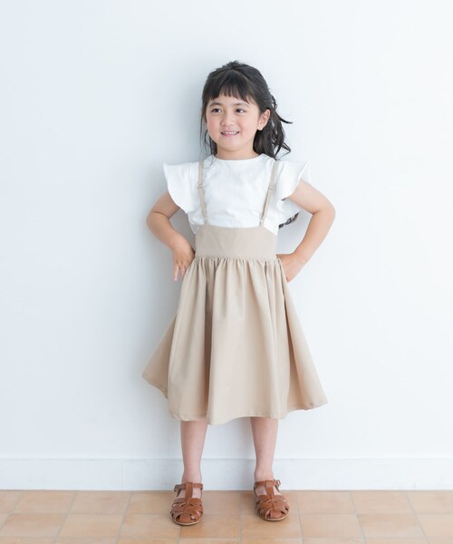 URBAN RESEARCH DOORS(アーバンリサーチドアーズ)の「キャミソールジャンパースカート(KIDS)(ワンピース・キッズ・KHAKI/BEIGE・105/120/135)」の9枚目の写真
