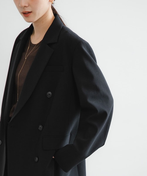 URBAN RESEARCH（アーバンリサーチ）の「ウールブレンドテーラードジャケット（テーラードジャケット・レディース・GRY STRIPE/BLACK・36/38）」の7枚目の写真