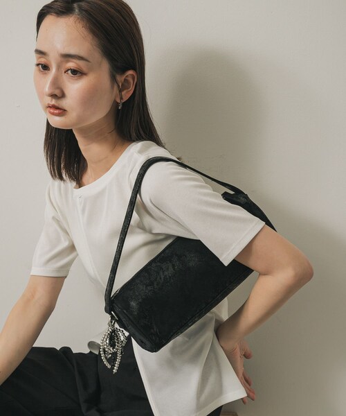 SENSE OF PLACE by URBAN RESEARCH（センスオブプレイスバイアーバンリサーチ）の「ハクプリントドラムバッグ（ハンドバッグ・レディース・IVORY/BLACK/GRAY・one）」の12枚目の写真
