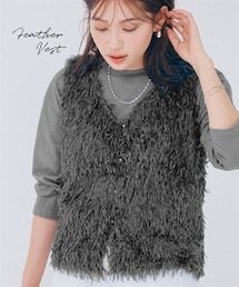 nissen | 前後2WAYフェザーベスト(ベスト)