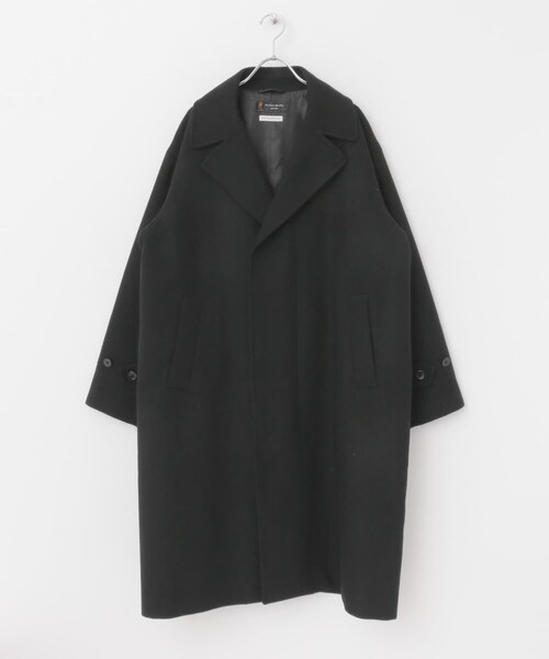 URBAN RESEARCH DOORS(アーバンリサーチドアーズ)の「JAPAN FABRICオーバーチェスターコート(チェスターコート・メンズ・GREEN/GREIGE/BROWN/D.NAVY/BLACK・M/L/XL)」の14枚目の写真