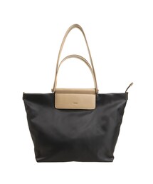 TONAL | メタルバーハンドルナイロンバッグ(ハンドバッグ)