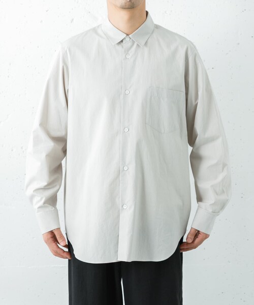 URBAN RESEARCH（アーバンリサーチ）の「ATON　SUVIN BROAD STANDARD SHIRTS（シャツ/ブラウス・メンズ・GRAY・4/6）」の3枚目の写真