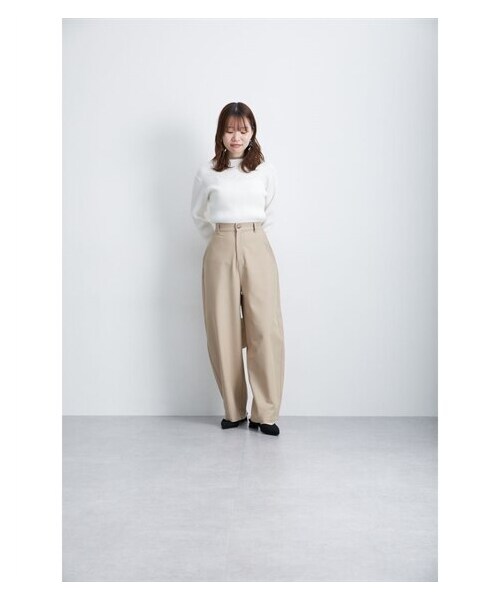 nissen（ニッセン）の「高身長　接触冷感ツイルカーブパンツ（UVカット・防シワ）（トールサイズ）（パンツ・レディース・ベージュ/グレー/ブラック・MTT/LTT/LLTT/3LTT）」の11枚目の写真