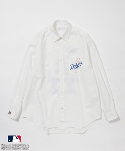 ADAM ET ROPE'(アダムエロペ)の「【MLB COLLECTION BY JUN】チームロゴプリントシャツ(シャツ/ブラウス・メンズ・ライトグレー/ホワイト/ネイビー・L/M)」の3枚目の写真