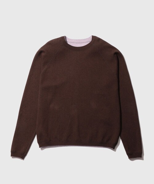 ADAM ET ROPE'(アダムエロペ)の「カシミヤブレンドリバーシブルCNニット(ニット/セーター・メンズ・ブラック系/チャコール/ダークブラウン/ブルー系・L/M)」の13枚目の写真