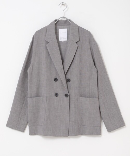 URBAN RESEARCH ROSSO（アーバンリサーチロッソ）の「ELENDEEK　BACK CROSS TAILORED JACKET（テーラードジャケット・レディース・GRY/BGE・Free）」の9枚目の写真