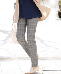 nissen | 大きいサイズ ストレッチレーヨン混美脚パンツ（ゆったりヒップ）（選べる２レングス）(パンツ)