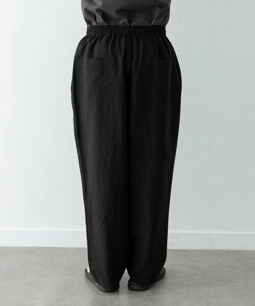 URBAN RESEARCH Sonny Label（アーバンリサーチサニーレーベル）の「リネン混ワイドイージーパンツ（その他パンツ・メンズ・ブラック/ベージュ・S/M/L）」の4枚目の写真