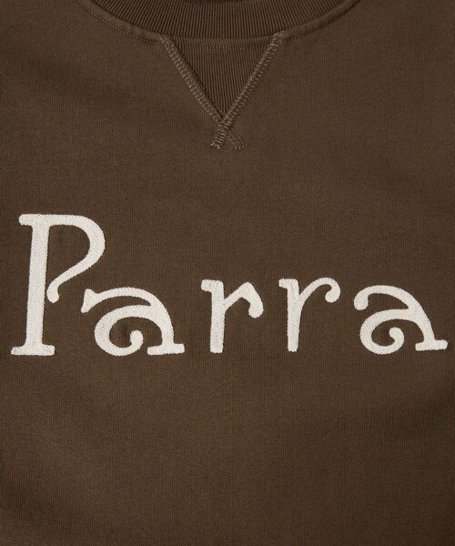 bonjour records(ボンジュールレコーズ)の「by Parra/バイ・パラ Weird trad logo crew neck sweatshirt(スウェット・レディース・ダークブラウン・L/M)」の7枚目の写真