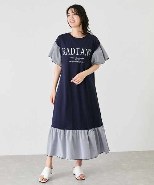 Jayro（ジャイロ）の「フロッキーロゴドッキングワンピース（ワンピース・レディース・ブラック/グレー/ネイビー・M）」の7枚目の写真