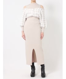 MERCURYDUO | 2WAYジャガードカーデドッキングニットワンピース(ワンピース)