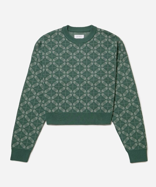 Saturdays NYC（サタデーズ ニューヨークシティ ）の「Hunakai Blockprint Sweater（ニット/セーター・レディース・ダークグリーン/ブラウン系/レッド・M/S）」の5枚目の写真
