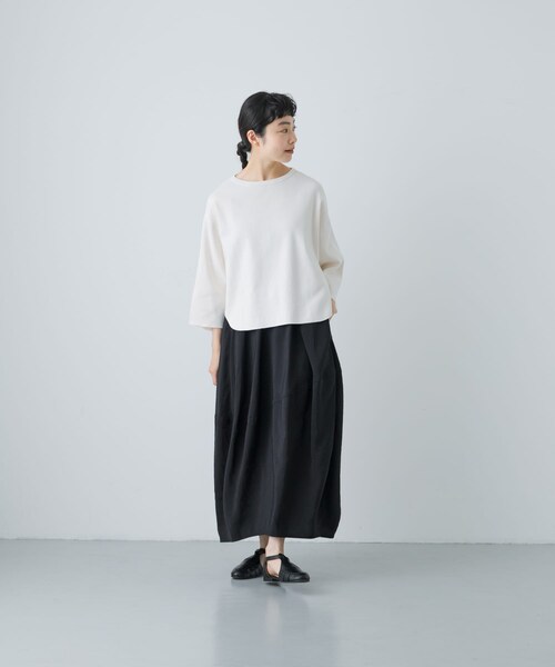 かぐれ（カグレ）の「YLEVE　COTTON RIB PULLOVER（Tシャツ/カットソー・レディース・WHITE/YELLOW・1）」の6枚目の写真