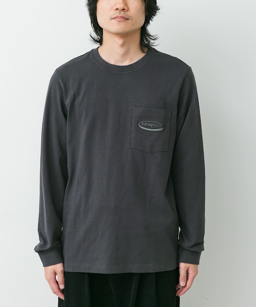 URBAN RESEARCH DOORS（アーバンリサーチドアーズ）の「patagonia　OVAL LOGO POCKET LONG-SLEEVE T-SHIRTS（Tシャツ/カットソー・メンズ・UDNL/INBK/CVGR・M/L/XL）」の2枚目の写真