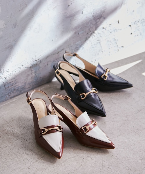 VIS（ビス）の「スリングバックビットパンプス（パンプス・レディース・ブラック/ダークブラウン系・L/M/S）」の13枚目の写真