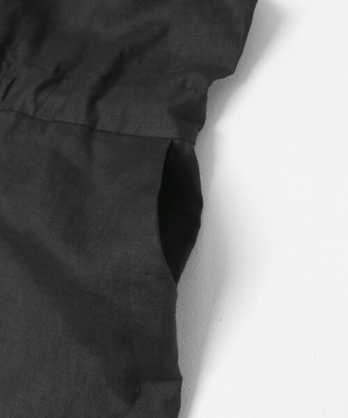 かぐれ（カグレ）の「リネンハーフスリーブオールインワン（つなぎ/オールインワン・レディース・BLACK/CHARCOAL・Free）」の14枚目の写真