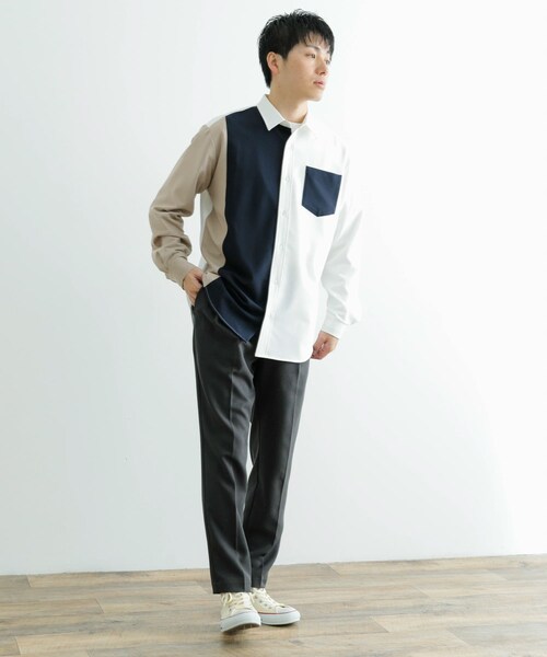 ITEMS URBANRESEARCH（アイテムズ アーバンリサーチ）の「Vertical Switch 長袖シャツ（シャツ/ブラウス・メンズ・L.BLU/WHT/BLU・M/L）」の18枚目の写真