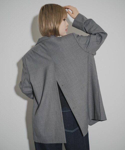 THE GOODLAND MARKET（ザグッドランドマーケット）の「cwtch　WOOL TAILOR JACKET（その他アウター・レディース・GRAY/CHARCOAL・Free）」の8枚目の写真