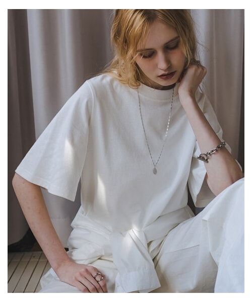 nissen（ニッセン）の「綿１００％バスク素材ベルスリーブプルオーバー（UVカット）＜大きいサイズ有＞（Tシャツ/カットソー・レディース・オフホワイト/ブラック/モカ・S/M/L/LL/3L/4L/5L/6L/8L/10L）」の8枚目の写真