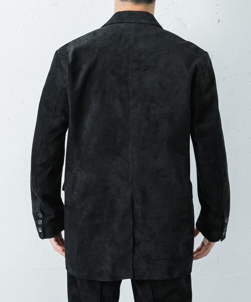 URBAN RESEARCH(アーバンリサーチ)の「semoh Suede Jacket(テーラードジャケット・メンズ・BLACK・2/3)」の3枚目の写真
