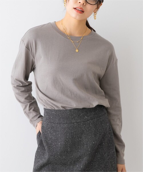 URBAN RESEARCH ROSSO（アーバンリサーチロッソ）の「F by ROSSO　ソフトウォームオーバーロンTEE（Tシャツ/カットソー・レディース・OFF WHITE/BLACK/G/MOCHA・Free）」の5枚目の写真