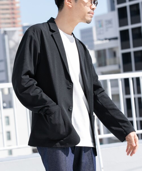 URBAN RESEARCH ROSSO（アーバンリサーチロッソ）の「『WEB限定』『セットアップ対応/XLサイズあり』コンフォータブルドライジャケット（テーラードジャケット・メンズ・NAVY/CHARCOAL/BLACK・S/M/L/XL）」の17枚目の写真