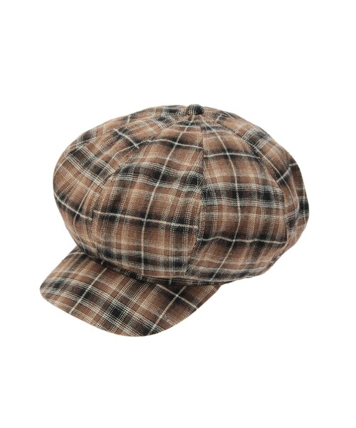 jouetie（ジュエティ）の「チェックパターンビッグキャスケット（キャスケット・レディース・ブルー/ブラウン・F）」の4枚目の写真